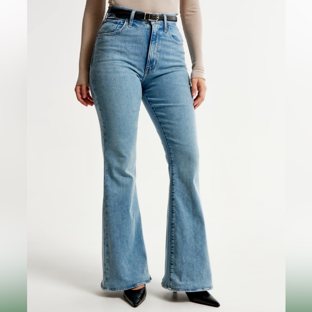 Abercrombie Curve Love Ultra High Rise Flare Jean